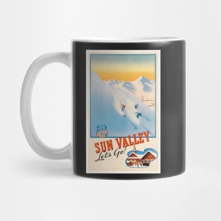 Sun Valley Idaho Vintage Ski Poster Mug